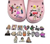 29pcs Taylor Swift Singer Series Zapatos Charms Para Crocs Zueco Sandalias Decoración Playa Fiesta Zapatos Accesorios Regalos GuanGuan