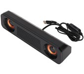 unbrand Altavoz con cable Enchufe de 3,5 mm Subwoofer estéreo de alta fidelidad Altavoz largo de escritorio portátil alimentado por USB para TV, co...