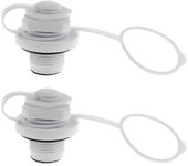 2pcs Válvula de aire inflable Válvula de reemplazo Válvula de aire de tornillo para bote de goma inflable Balsa de piscina Botes de pesca- Blanco