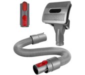 Para V15 V11v10 V8 V7 Aspirador Perro Gato Mascota Cepillo de pelo Herramienta de aseo Manguera de extensión flexible Re rojo gris oscuro
