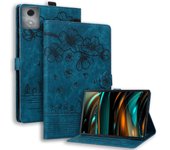Para Lenovo Tab M11 Plus / Tab K11 Plus Estuche Soporte de cuero Cubierta de tableta Flor Cat Ranuras para tarjetas Multicolor Style E