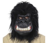 Máscara de gorila, máscara de cabeza completa de látex de animal chimpancé para Halloween, disfraz de máscara de mono divertido realista para Hallo...