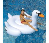 150cm Blanco Inflable Cisne Piscina Flotador Gigante Anillo de Natación Agua Agua Juego Juguetes