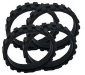 4pcs Neumáticos para Irobot Roomba Robot Aspirador Ruedas Serie 500 600 700 800 I7 S9 Irobot Rueda Negro