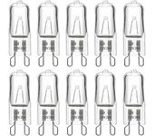 Augro Bombilla halógena G9 28W 230V, 370LM 2700K Blanco Cálido Regulable, Bombillas de Cápsula G9, Paquete de 10