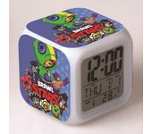 Colorido reloj despertador led multifuncional Brawl Estrellas 1