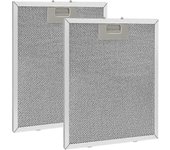 2 piezas Filtro de Grasa Metálico 320x260mm, Aluminio, Antigrasa, Lavable, Malla, Extractor Accesorio Campana Extractora para Campanas de Cocina - ...