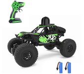 Coche de control remoto con cámara 720P FPV 1/22 2.4GHz Camiones todoterreno 4WD Coche de escalada Juguetes Regalos para Verde 2 battery
