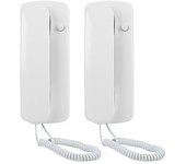 Nuevo Walkie Talkie de audio Walkie Talkie no visual Intercomunicador bidireccional con cable Portero de audio Villa Home O Blanco