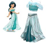Disfraz de vestido de princesa jazmín 140