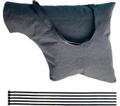 Aspiradora de bolsa de soplador de hojas con cremallera y correa para el hombro, bolsa de vacío de soplador de hojas de reemplazo para rastrillo y ...