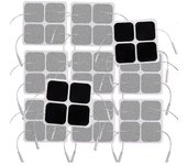 Almohadillas de unidad Tens de 40 piezas, electrodos 2x2 compatibles con almohadillas de electroterapia estimuladoras musculares Ems-C