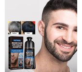 unbrand Tinte para barba para hombres negro en 5 minutos y tinte negro de larga duración para cubrir las canas, color de retoque de raíz para barba...