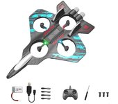 Avión RC 2.4G Avión de control remoto Seis EPP Espuma con LED para interiores y exteriores Juguete volador simple para niños Regalo Azul