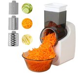 Rallador de queso eléctrico, rebanadora eléctrica multifuncional, rebanadora de verduras, ensaladera, procesador de alimentos para uso en la cocina...
