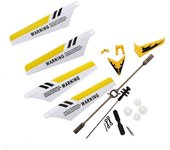 Kit de repuesto SyMA para helicóptero SyMA S107 / S107G RC, palas, hebilla de conexión, eje interior - amarillo