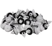 Clips de panel de puerta de 50 piezas con anillo de sellado para E34 E36 E38 E39 E46 X5 Z3 Blanco