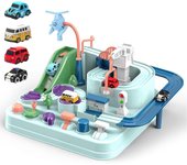Juguete de aventura de coches, juguete de pista de carreras de coches, juguete educativo e interactivo preescolar, niños pequeños de 3 4 5 6 años