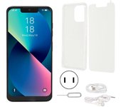 Teléfono I13Pro Max de 6.2 pulgadas para teléfono inteligente Android 11.0 6GB 128GB 7000mAh 1440x3040 Delantero 8MP Trasero 16MP 100?240V US Negro...