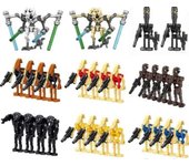 28pcs Pack Soldados de batalla, generales y droides con conjunto de armas, bloques de construcción Figuras de acción Juguetes Regalos para niños