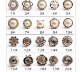 40pcs Botones de broche de camisa Alfileres de botón de seguridad Sin coser botones Broche decorativo Alfileres 1.00X1.00X0.50CM