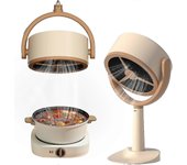 Campana extractora de escritorio, campana extractora portátil con extractor de aire de 2 velocidades, mini campana extractora colgante ajustable co...