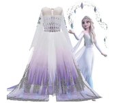 3-14 años Chica congelada 2 Queen Elsa Party Dress A Púrpura 5-6 Years