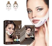 V Line Lifting Mask Reductor de Papada - Lifting y Reafirmante del Rostro, Todo Tipo de Pieles 2 Pack-10pcs
