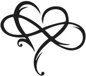 Angel & h Infinity Heart Wall Decor Metal Wall Art, iron Art Decoration Gift, eternal Love Wall Sculpture For Home Beddroom Living Room