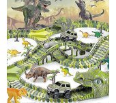 240 Pcs Dinosaur Toys, Dinosaur Toys Race Track Playset para niños y niñas Regalos