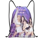 Blackpink (12) Mochila con cordón Bolsa de gimnasia deportiva para yoga Natación Gymsack Bolsa de correa deportiva Bolsa-yq55 S