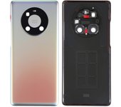 Carcasa de batería con adhesivo + tapa para lente de cámara para Huawei Mate 40 Pro 5G - Plateada Multicolor Silver