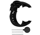 Pulsera para Suunto Spartan Ultra Silicone Smart Watch Band Anti-scratch Strap Negro