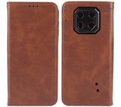 Para Ulefone Armor 22 Funda de teléfono de cuero con cierre magnético Marrón