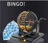Juego de jaula de bingo | Con bolas de bingo | Jaula de metal clásica | Plato de Bingo