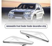 adecuado para 1 par de embellecedores de guardabarros delanteros cromados compatibles con BMW X3 F25 X4 F26 2013-2017 51117338570 51117338569 cubie...
