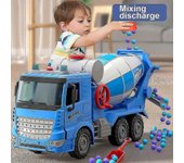 Mezclador grande para niños Inercia Coche de juguete Dumper Vehículo de ingeniería de hormigón Cisterna de cemento Simulación de coche Fire Truck