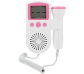Doppler de latidos del corazón Monitor cardíaco fetal Monitor de latidos fetales Monitor de latidos cardíacos Monitor cardíaco bebé Blanco 13x6cm