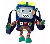 Bolsos de hombro para niños Robots personalizados Bolsos de mensajero para niños Regalos para niñas Nuevo Azul oscuro
