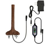 Percha para pájaros calentada, calentador de jaula para pájaros, accesorio de jaula de resina ajustable, calentador de pájaros de soporte para loro...