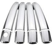 8 PCS Accesorios para el coche Cubierta de la manija de la puerta cromada Compatible con Peugeot 207 208 308 407 3008 5008 Partner Expert RCZ Citro...