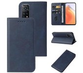 Para Xiaomi Mi 10T Pro / Mi 10T 5G Funda de cuero con cierre magnético Azul