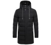 Chaqueta Parka Larga para Hombre Abrigo de Invierno M negro xl
