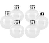 6 Pack de bebidas alcohólicas lleno de adornos de árbol de Navidad botella de agua leche jugo bulbos taza Multicolor