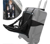 Asiento de viaje para bebé, asiento de maleta para niños, asiento de maleta plegable protable con cinturón de seguridad para viajes de confort del ...