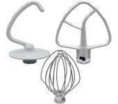 El kit de batidora para ksm150 incluye un batidor de alambre de gancho para masa y un batidor plano recubierto, batidoras de pie de 3 piezas Re-hy