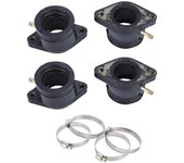 Colector de admisión del carburador de 4 piezas Bota de colector de admisión de goma duradera 5G2-13596-01-00 para Yamaha XJ650 XJ750 Negro