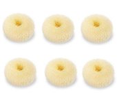 Ersam Máquina para hacer panecillos extra pequeña para niños, paquete de 6 mini moldeadores de donas (pequeño 2", blanco roto) beige