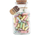 Mensajes de cartas cápsula en una botella Glasscapsule para novio / novia Carta de amor Día de San Valentín, cumpleaños, 10 piezas