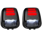 Luces de matrícula LED para coche Luz trasera Luz trasera impermeable para Navara D40 Frontier 2007-2016 Negro